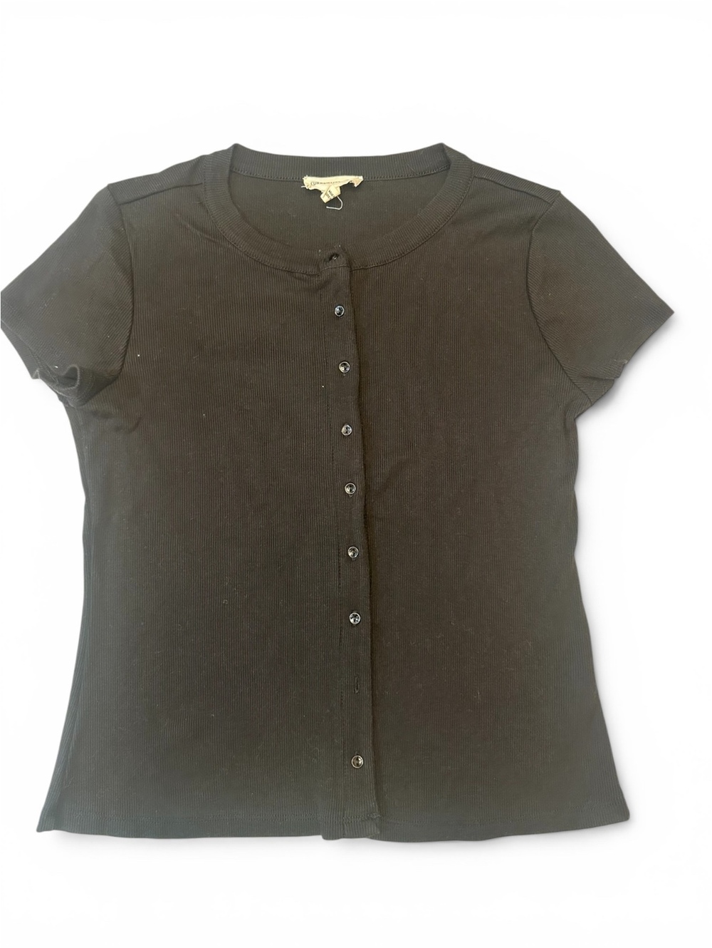 Current/Elliott Black Ribbed Shirt